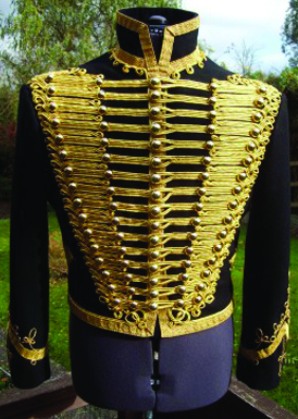 11th Hussar Jacket  1854, made by Chris Seals, Farthingales Costumes.: 
